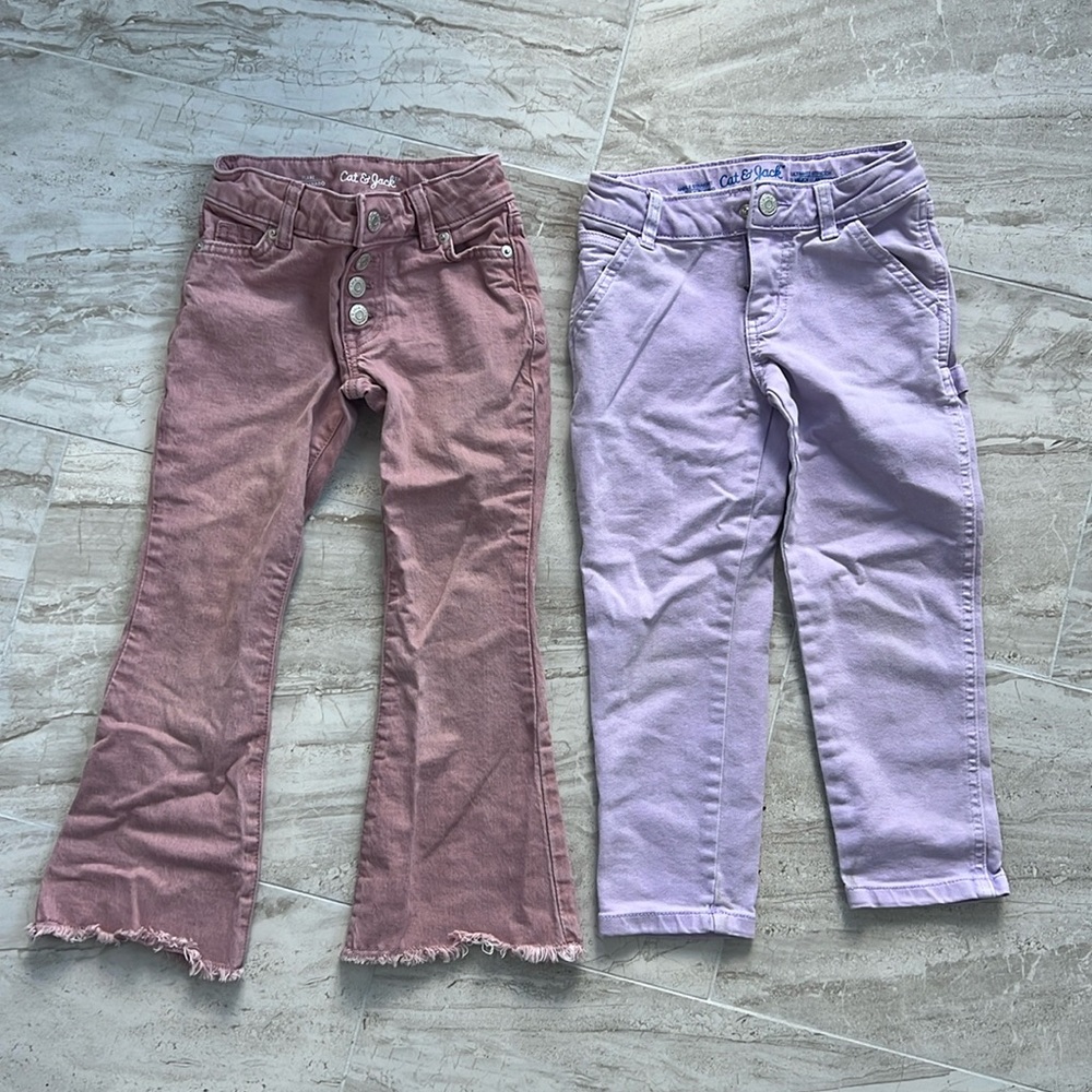 Two pairs jeans, girls size 5